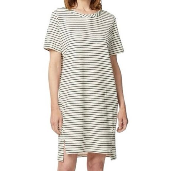 NEW BUFFALO DAVID BITTON Cotton Rich Yarn Dye Striped Short Sleeve Dress XS - Picture 1 of 6
